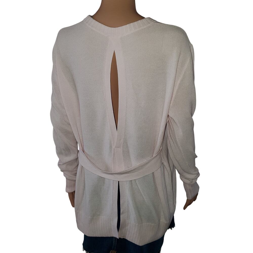 NEW Lululemon Sz 10 Sincerely Yours Sweater Cashlu Cashmere Open Back Pink Glow - Picture 6 of 12